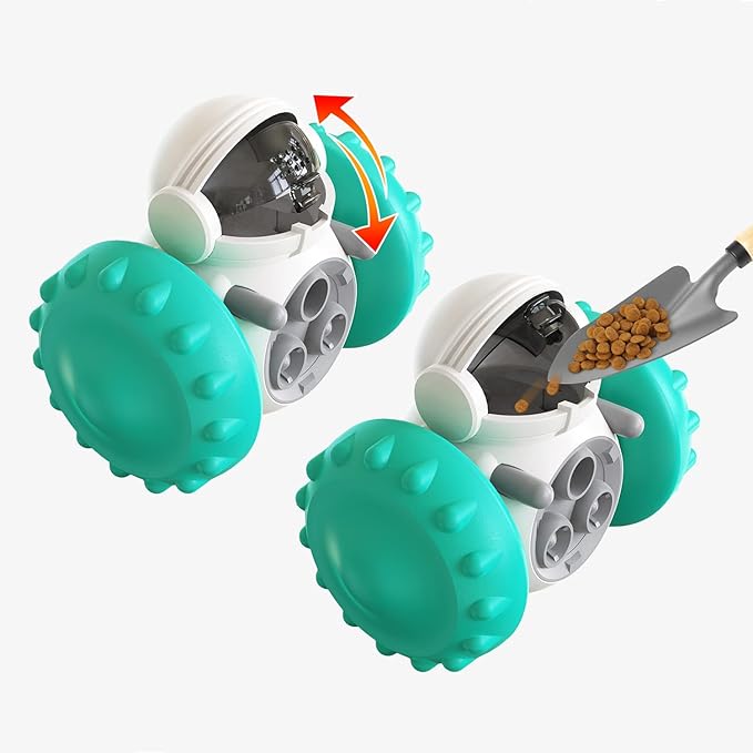 Comedero Interactivo Puzzle "Robot Inteligente" para Conejos — Dispensador Automático de Premios (Sin Baterías)