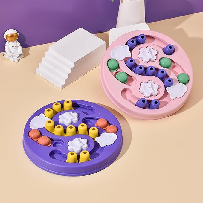 Laberinto Interactivo de Alimentación Lenta — Juguete IQ con Obstáculos Giratorios