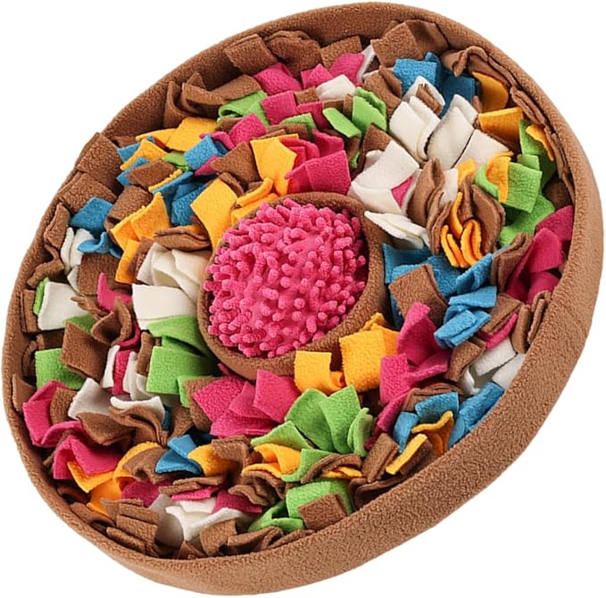 Alfombra Olfativa "Flor Interactiva" de Polar Fleece para Conejos — Juego de Búsqueda de Premios (38 cm)