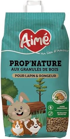 Aimé Prop'Nature — Lecho Natural de Pellets de Madera para Conejos y Roedores (10 L)