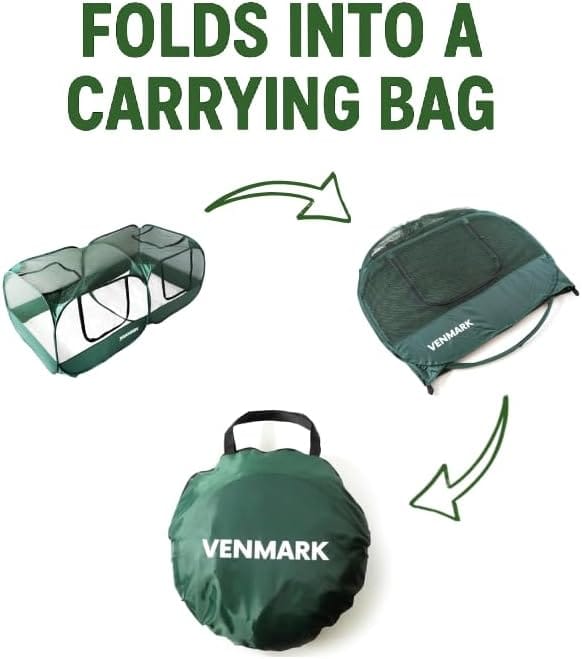 Venmark Parque Gigante Venmark para Conejos | 183 cm | con Cuenco Plegable