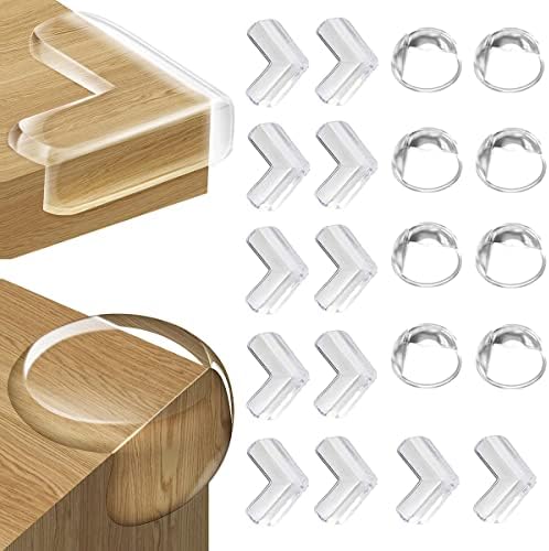 FUHOMI Pack 20 Protectores de Esquinas Transparentes para Muebles