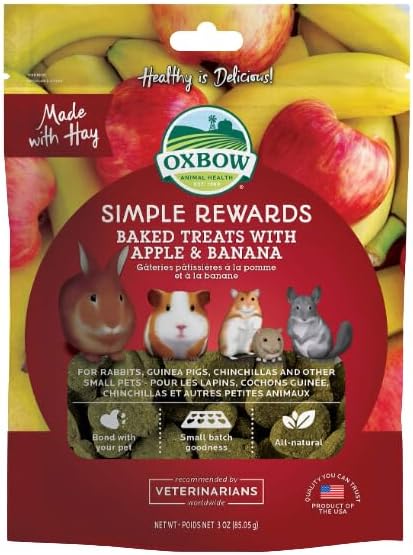 Premios Horneados Oxbow Apple & Banana para Roedores