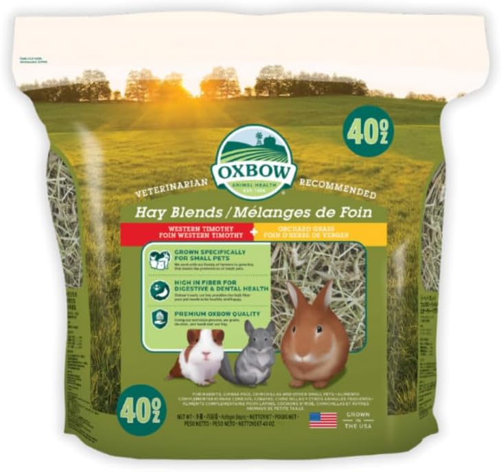 Oxbow Hay Blend — Mezcla de Heno Natural (Timothy y Heno de Huerto) para Conejos y Roedores, 425 g