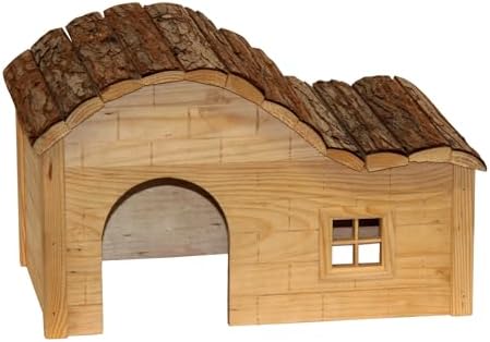Casita para Roedores Kerbl Welle de Madera Natural