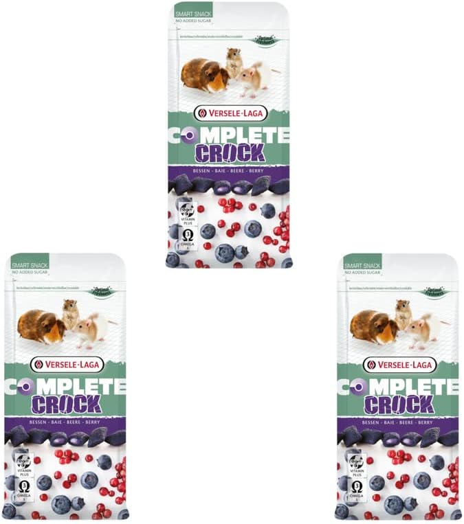 Versele-Laga Complete Crock Berry | Triple Pack (3x50g) para Conejos y Roedores